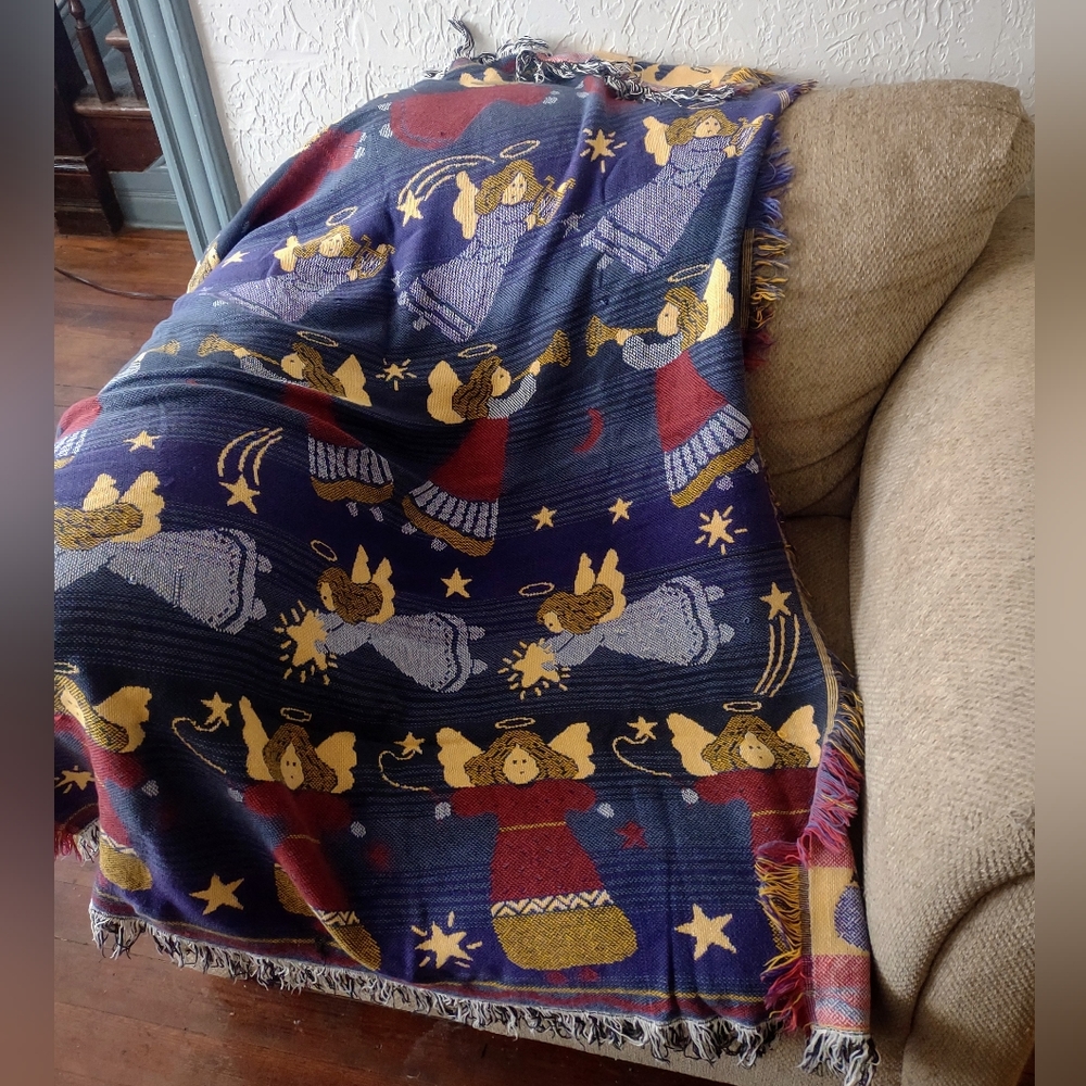 Christmas Angels  throw  woven blanket